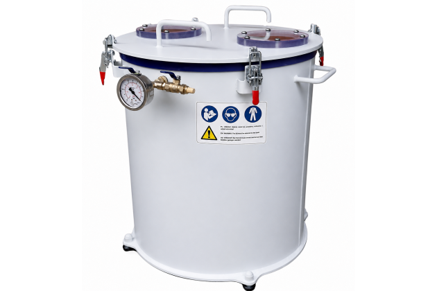 Pulverbeschichtete Vakuumkammer mit Stahldeckel, 80 l