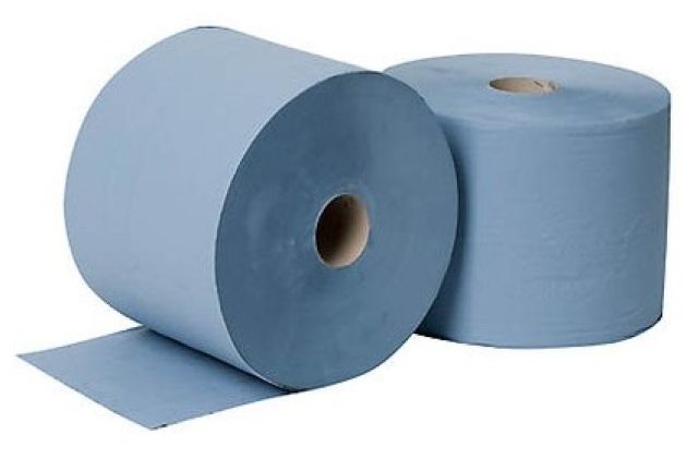Wiltec Industriepapier 2lg. / Blau / 2 Rollen